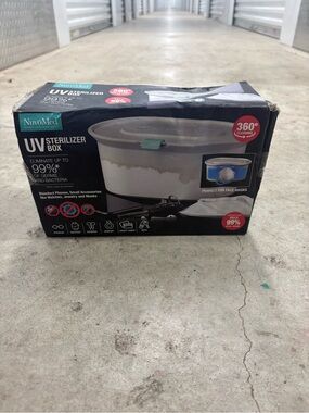 NuvoMed UV Sterilizer Box 4L White UVB-6/0892 USB Cable Manual New Never Used